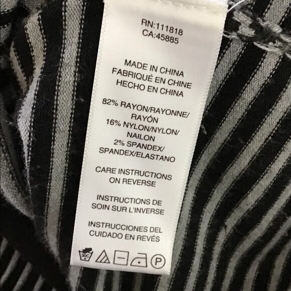 Michael Kors Ponte Knit Heather Pearl Gray Stripe Knit Dress Stretch Fitted sz S - Picture 12 of 13